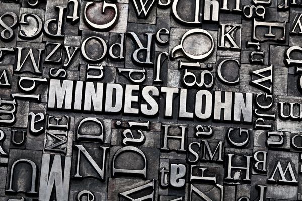 Foto: Druckzeichen Mindestlohn