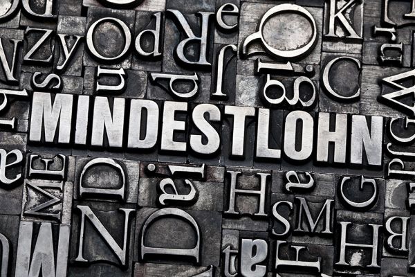 Foto: Schriftzug Mindestlohn